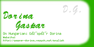 dorina gaspar business card